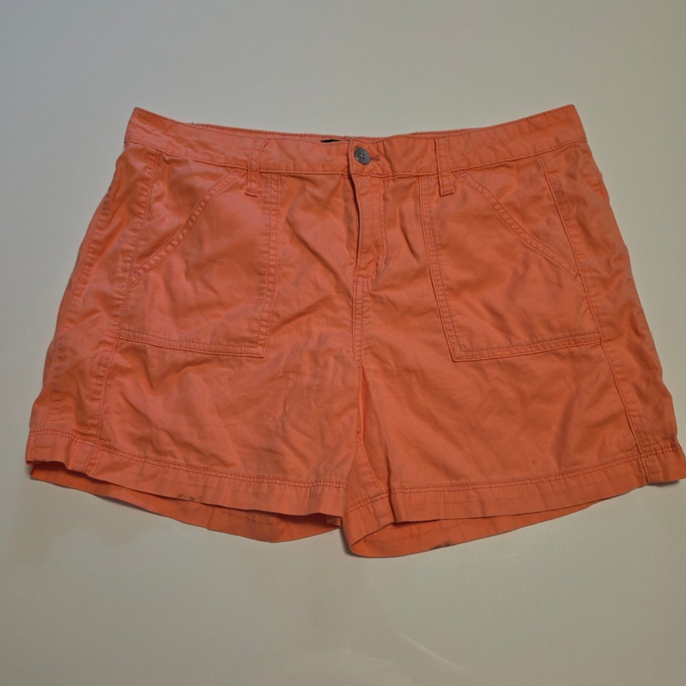 Calvin Klein Jeans Utility Patch Pocket Shorts Coral Orange Size 10